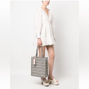 New COCCINELLE Monogram-Jacquard Tote Bag